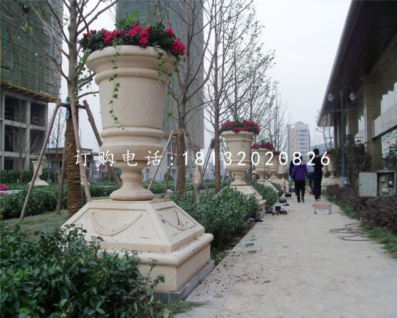 石花盆,小區(qū)景觀石雕