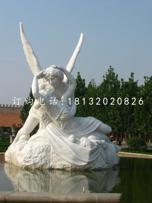 愛神石雕，漢白玉西方人物 (1)