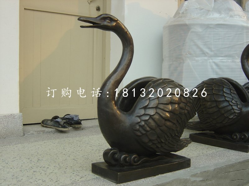 天鵝噴泉銅雕，景觀銅雕
