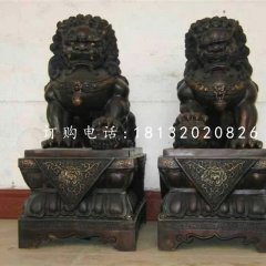 小型銅獅子，北京獅銅雕