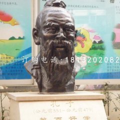 孔子頭像銅雕，古代名人銅雕