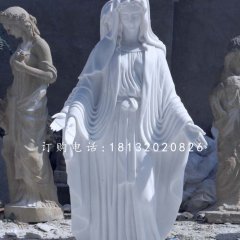 漢白玉圣母雕塑，西方人物石雕