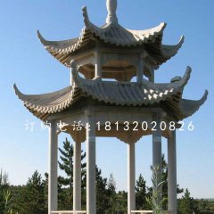 涼亭石雕，公園石亭子