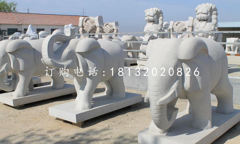 大象石雕,大理石動(dòng)物