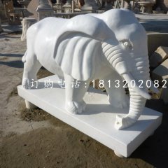 動(dòng)物石雕，廣場(chǎng)漢白玉大象石雕