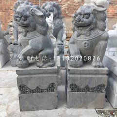 青石仿古石獅子，看門石桌石雕