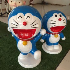 機(jī)器貓雕塑，玻璃鋼卡通