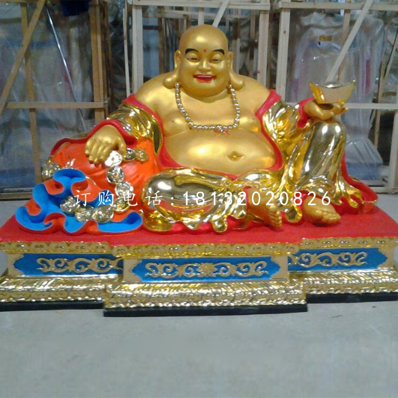 大肚彌勒佛像，玻璃鋼佛像