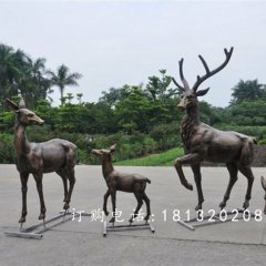 公園小鹿銅雕，公園動物銅雕
