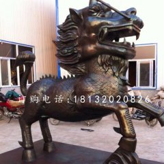 古代神獸銅雕，麒麟銅雕