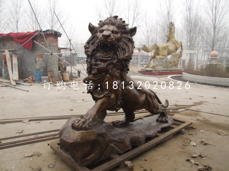 西洋獅銅雕，銅雕獅子 (1)