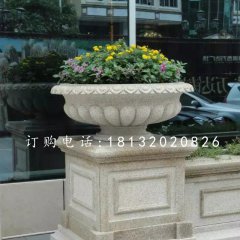 砂巖花盆雕塑，景觀石雕
