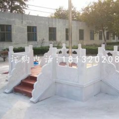 漢白玉石欄板，校園升旗臺石雕