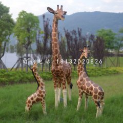 玻璃鋼仿真長頸鹿，動物雕塑