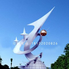 超越雕塑，校園景觀不銹鋼雕塑