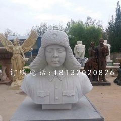 漢白玉雷鋒胸像，校園人物石雕