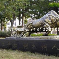 開荒牛銅雕，校園銅牛雕塑