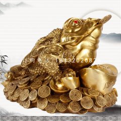 招財(cái)金蟾銅雕，企業(yè)招財(cái)神獸銅雕