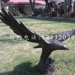 展翅的鷹銅雕，企業(yè)景觀(guān)銅雕