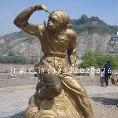 筋斗云和孫悟空銅雕，公園景觀銅雕