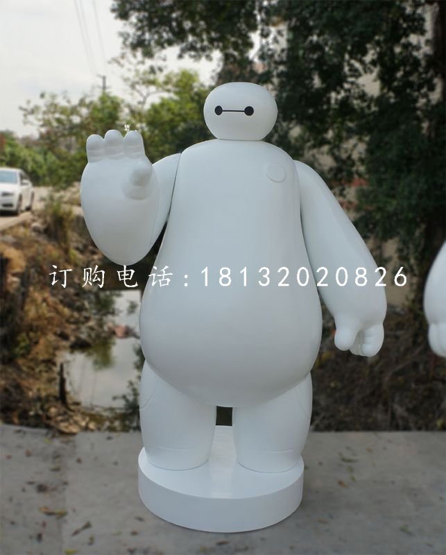 玻璃鋼大白，卡通人物雕塑