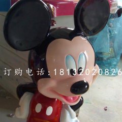 玻璃鋼米老鼠，游樂(lè)場(chǎng)卡通動(dòng)物雕塑