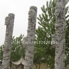 盤龍柱石雕，廣場(chǎng)石雕龍柱