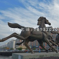 不銹鋼奔馬雕塑 廣場動(dòng)物雕塑