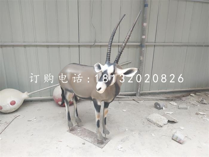 藏羚羊雕塑，玻璃鋼仿真動物