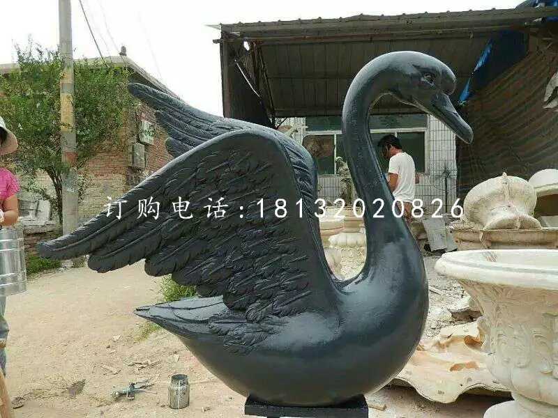 黑天鵝雕塑,玻璃鋼動物雕塑