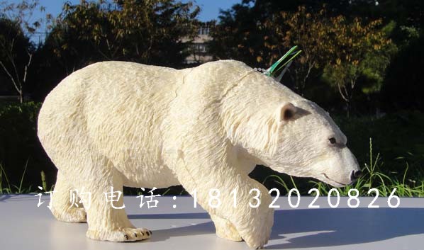 玻璃鋼北極熊，仿真動(dòng)物雕塑 (2).jpg