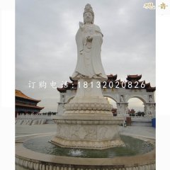 大理石觀音雕塑，滴水觀音石雕