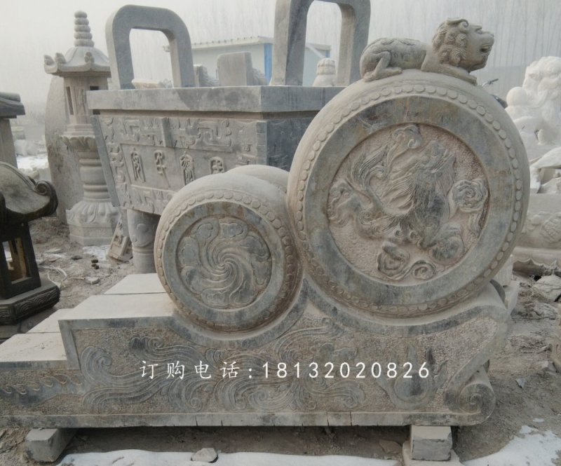 石雕門墩，仿古抱鼓石