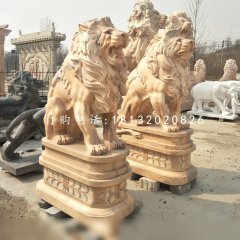 西洋獅石雕，歐式石雕獅子