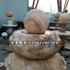 風(fēng)水球石雕，晚霞紅風(fēng)水球