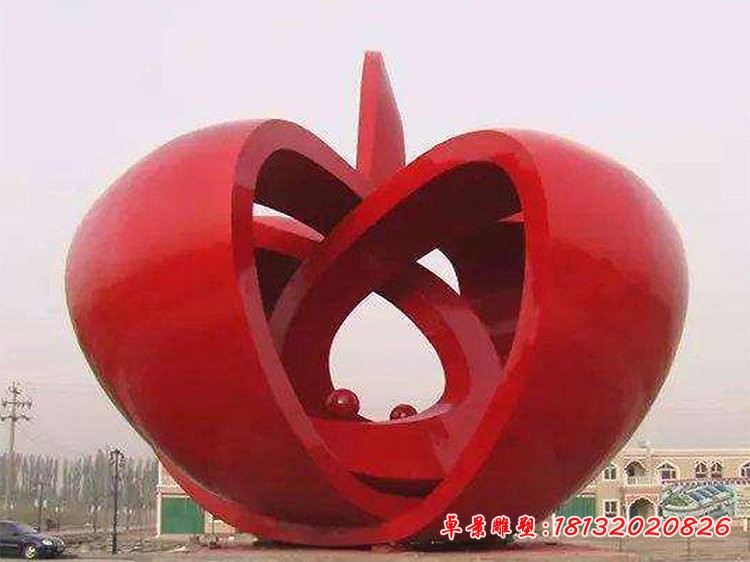 廣場(chǎng)不銹鋼大型抽象蘋果