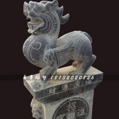 貔貅石雕，青石貔貅雕塑