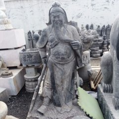 關(guān)公讀書石雕，青石關(guān)公雕塑