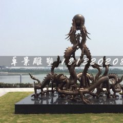 廣場(chǎng)銅雕龍