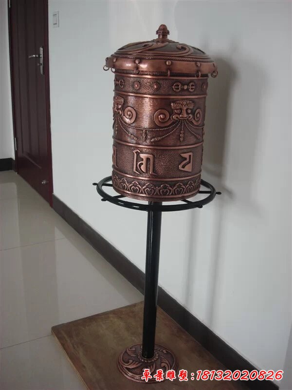 轉(zhuǎn)經(jīng)筒銅雕，鑄銅轉(zhuǎn)經(jīng)筒雕塑