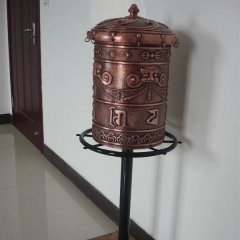 轉(zhuǎn)經(jīng)筒銅雕，鑄銅轉(zhuǎn)經(jīng)筒雕塑