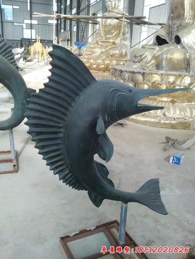 銅雕魚,銅劍魚雕塑
