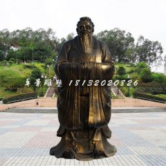 孔圣子銅雕，廣場大型孔子雕塑