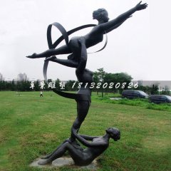 體操運(yùn)動員雕塑，公園人物銅雕