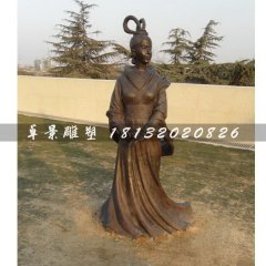 古代美女銅雕，廣場(chǎng)古人雕塑