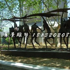 抽象人物銅雕，廣場(chǎng)景觀銅雕