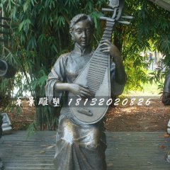 美女銅雕，公園人物銅雕