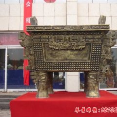 銅雕鼎，企業(yè)銅鼎雕塑