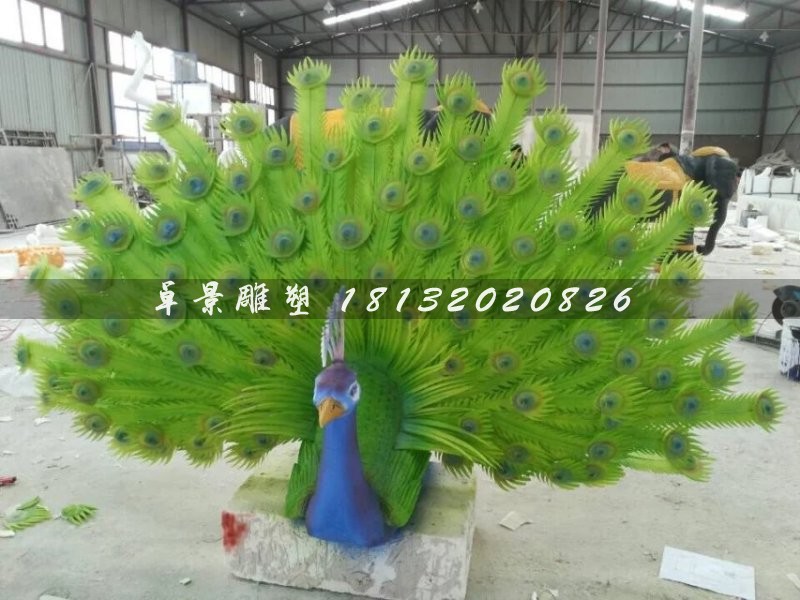玻璃鋼孔雀雕塑,仿真孔雀雕塑