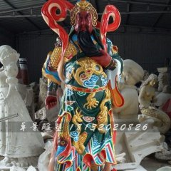 玻璃鋼關(guān)公雕塑，玻璃鋼關(guān)圣大帝雕塑